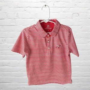 Fieldstone // Youth Marshall Performance Polo Red and White Stripes
